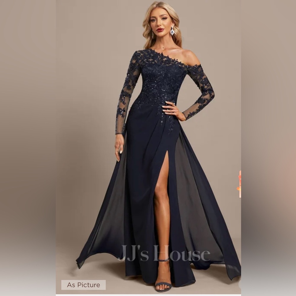 Trumpet/Mermaid Floor-Length Chiffon Lace Evening Dress With Sequins
